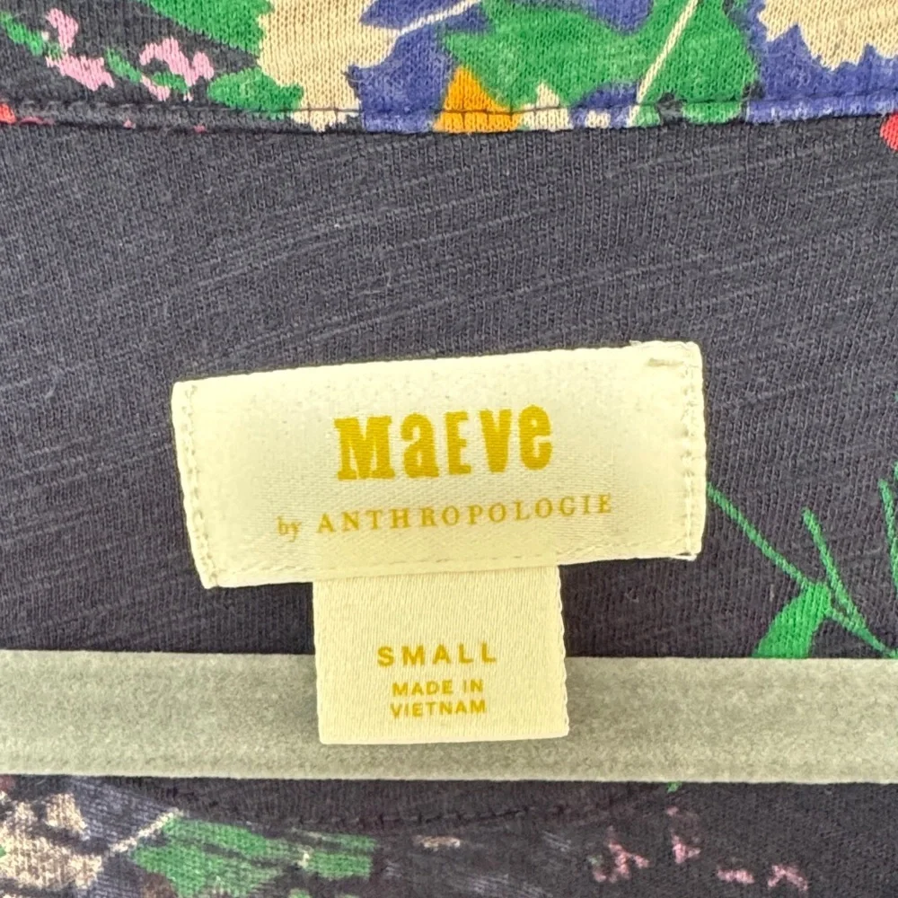 Anthropologie boho Maeve Navy Floral Top size small - Picture 2 of 4